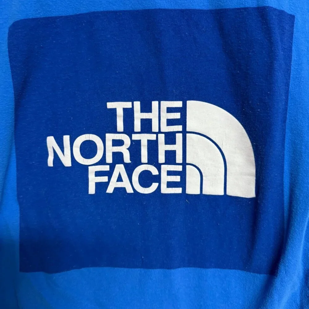 The North Face Long Sleeve Box Logo Tee‎ XL Blue GUC